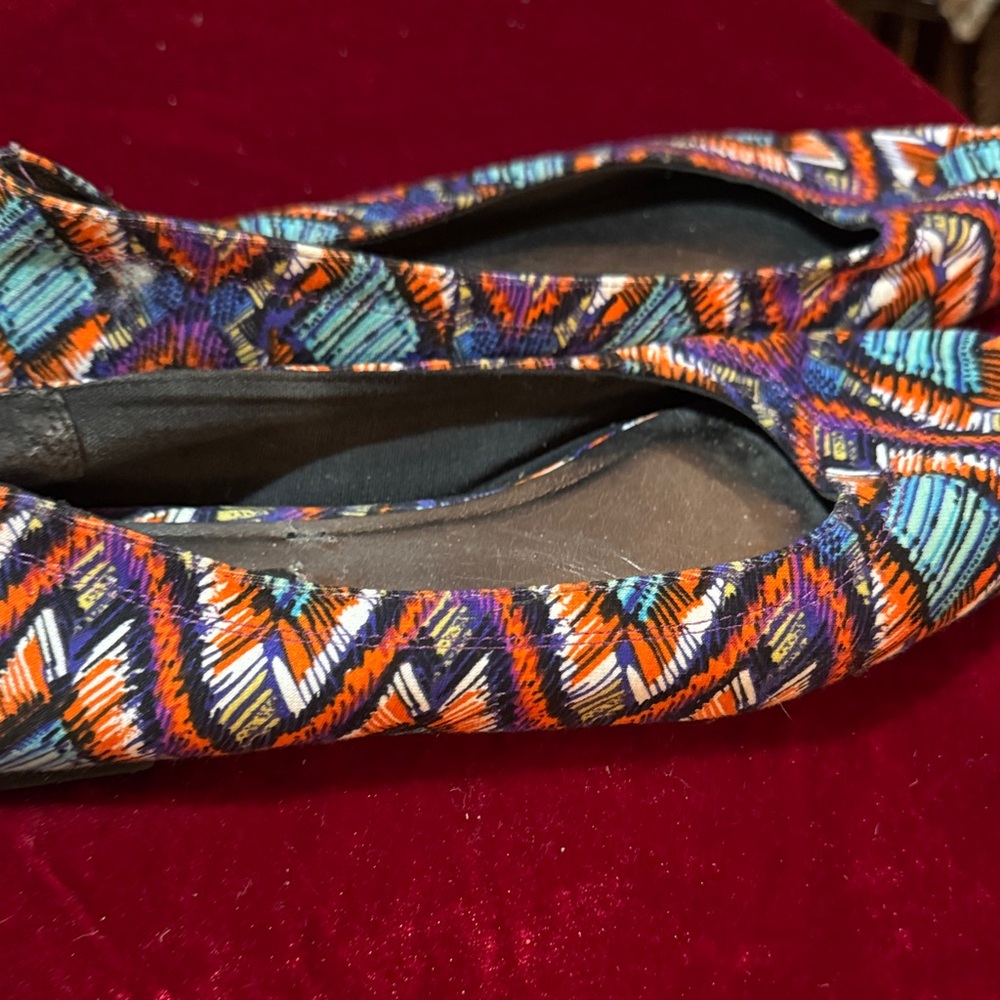 Material Girl Multicolor Patterned Flats - image 1